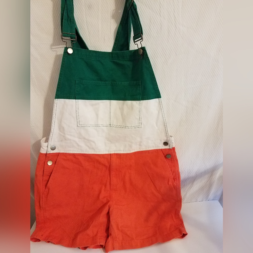 Chubbies Green White Orange Chubberalls (Overalls) St. Patrick’s Day